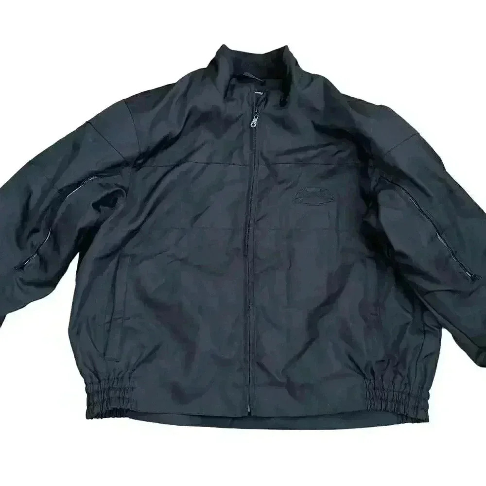 Mens Teknic Motorcycle Jacket Black Armored Size XL Waterproof